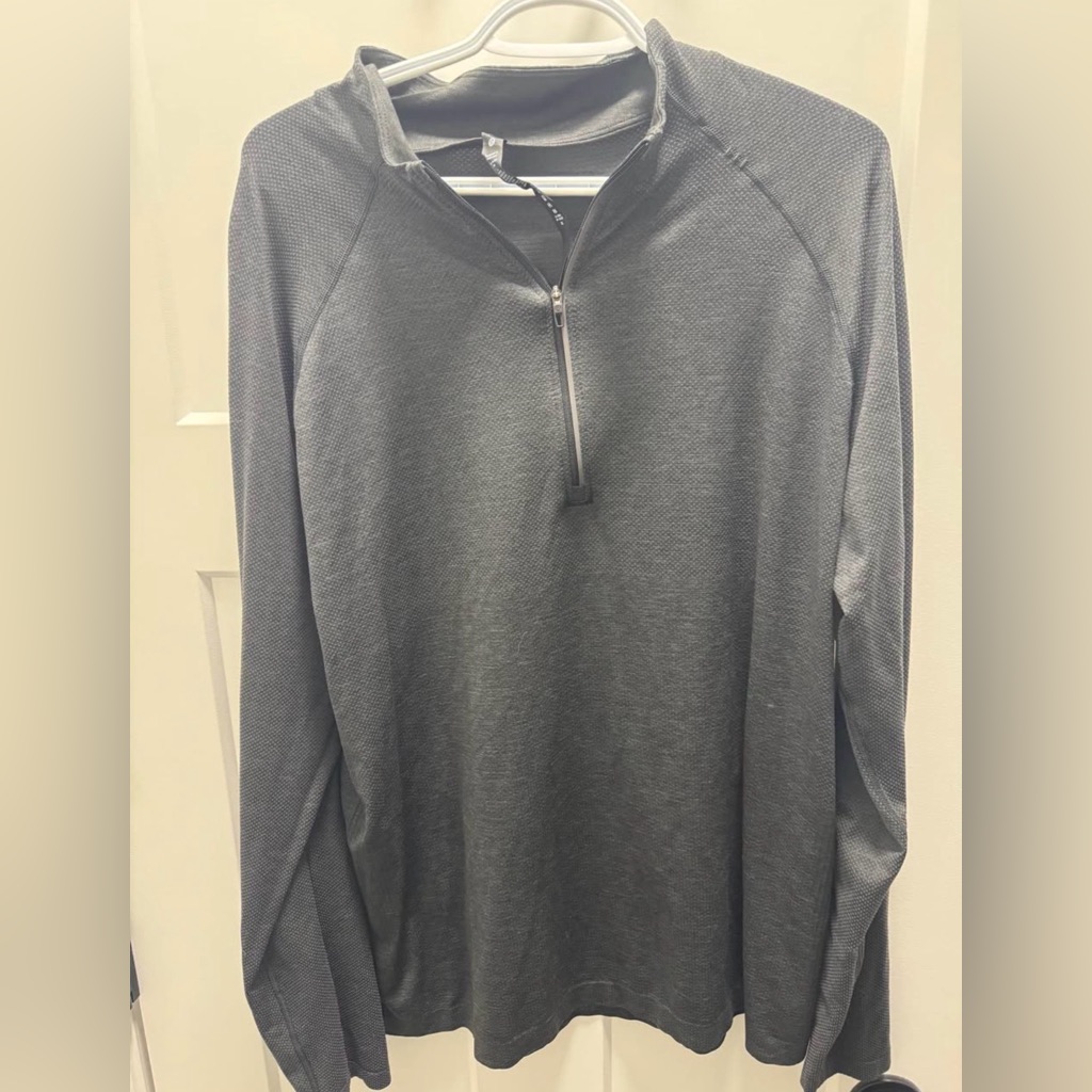Lululemon Athletica Men's Charcoal Zip-Up Sweater